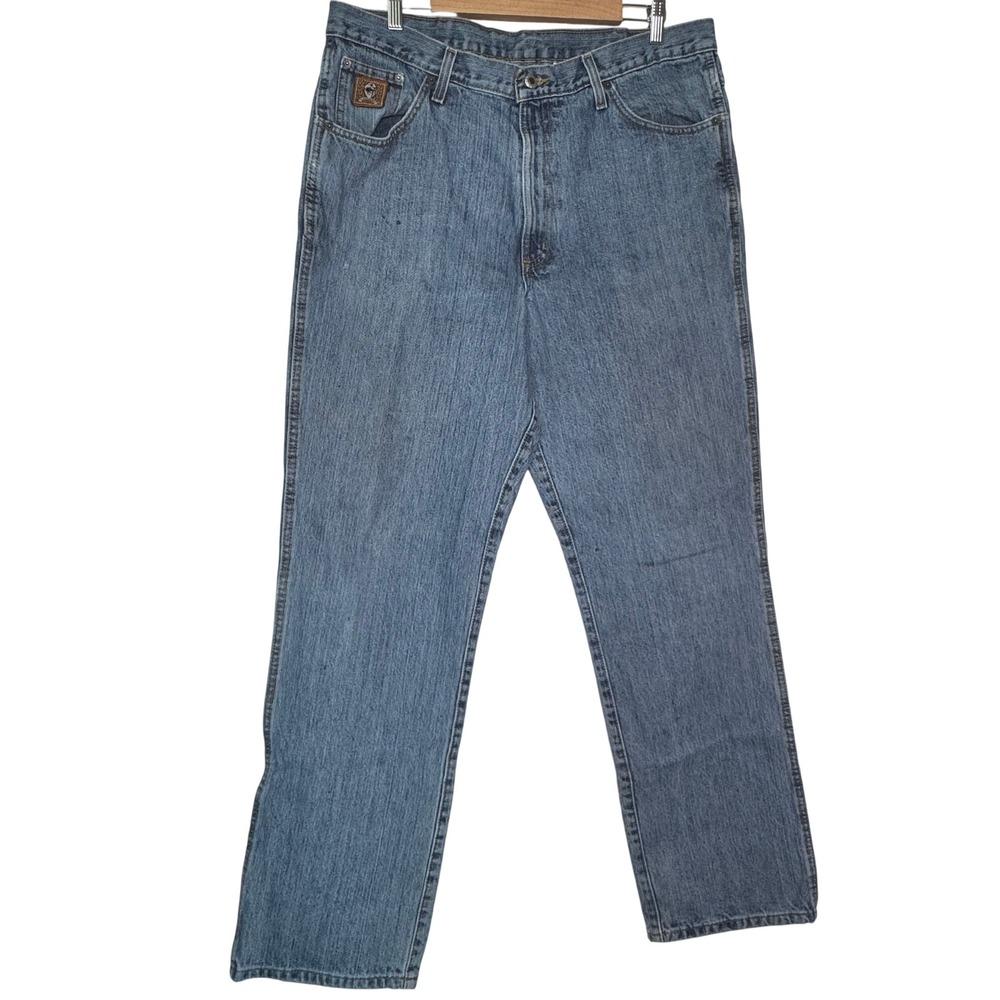 Cinch Bronze Label Mens Slim Tapered Leg Rigid Denim Western Jeans Medium 38x34